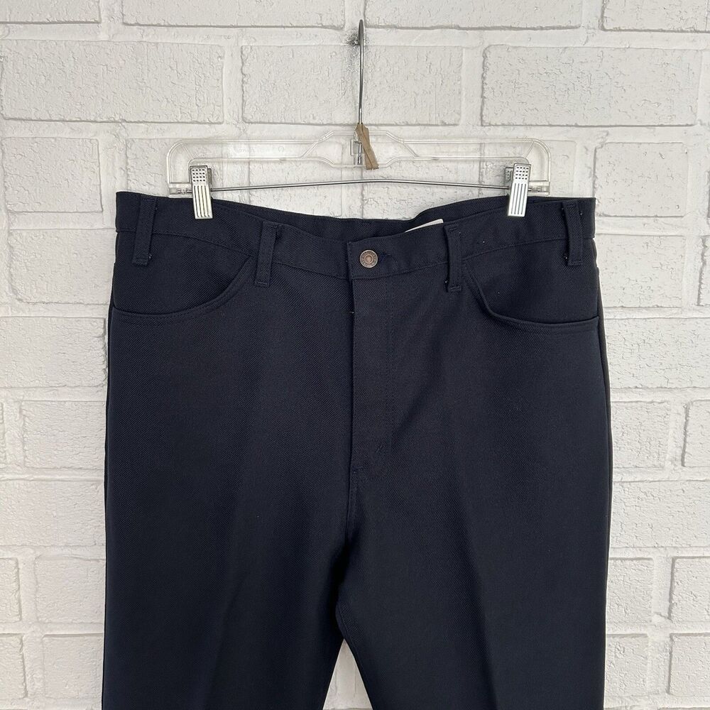 Vintage Levis Polyester Jeans Mens 38x32 Dark Blue Black Gold Tab 1992